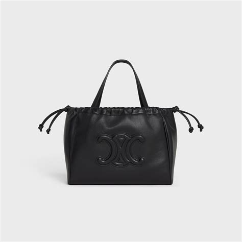 celine cuir triomphe drawstring bag|celine triomphe handbags.